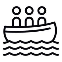 Boat activity icon outline vector. Water camp vector
