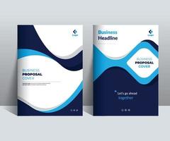 Corporate Business Proposal Cover Design Template adept for multipurpose projects vector