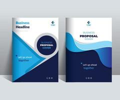 Corporate Business Proposal Cover Design Template adept for multipurpose projects vector