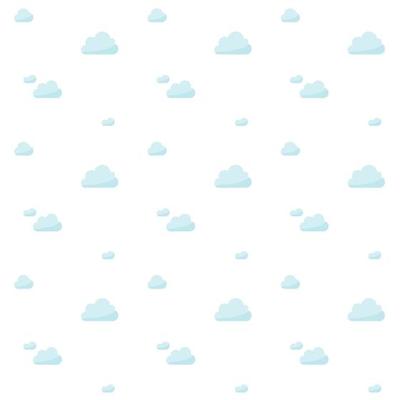 Minimal Light Clouds Seamless Pattern