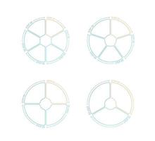 Round Cycle Outlined Shapes Business Design Set vector