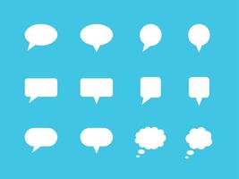 Speech Bubble Blank Vector Shapes Set