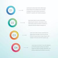 Number Steps 1 to 4 Circle Infographic Template vector