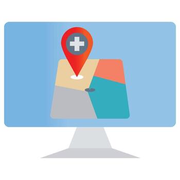 mapa de navegación que puede editar o modificar fácilmente vector