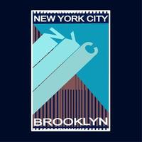 New York city typography, t-shirt graphics, vectors