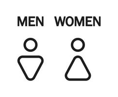 WC wayfinding vector illustration icons. Toilet male and female gender signs