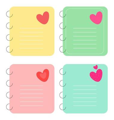 Shapes and frames for postcards valentine's day. Multicolored backgrounds with hearts for brochures, postcards, posters