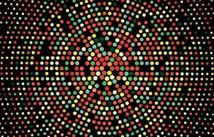 círculos geométricos de fondo de semitono abstracto, formas. interesante pancarta de mosaico. diseño vectorial geométrico con discos de colores.