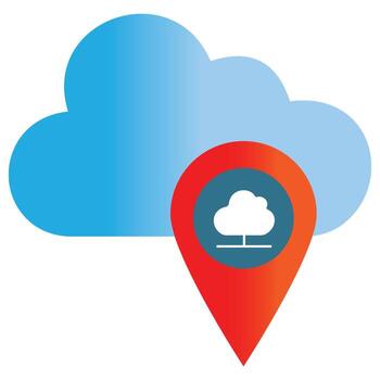 ubicación en la nube que puede editar o modificar fácilmente vector