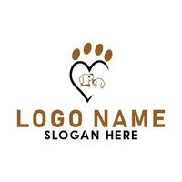 Modern dog icon logo design with vector format.