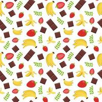 Chocolate Seamless Pattern Design with Choco Decoration in Template Hand Drawn Cartoon Illustration vector