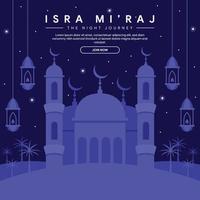 isra miraj banner illustration in flat design vector