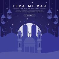 isra miraj banner illustration in flat design vector