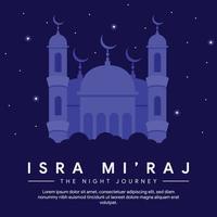 isra miraj banner illustration in flat design vector