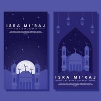 isra miraj vertical banner illustration in flat design vector