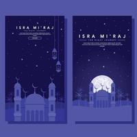 isra miraj vertical banner illustration in flat design vector