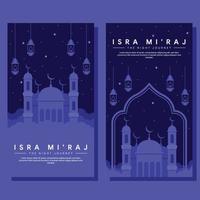 isra miraj vertical banner illustration in flat design vector