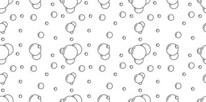 outline soap bubbles seamless pattern vector