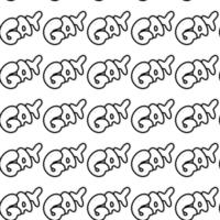 seamless pattern of text gay vector