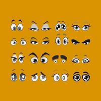 cartoon eyes set vector
