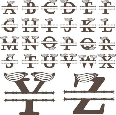 Alphabet Letter Monogram design