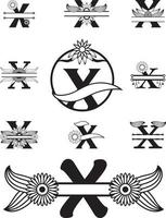 Alphabet Letter Monogram design. wedding logo vector