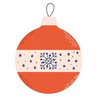 Christmas toy and ball in vintage style. Christmas ornament vector