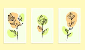 graphic vector illustration of trendy floral plant botanical template design in boho style