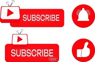 Subscribe layout Icons. Social media concept with like icon and notification icon vector