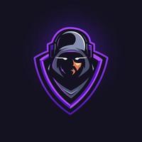 Gamer esport gaming mascot logo design illustration vector