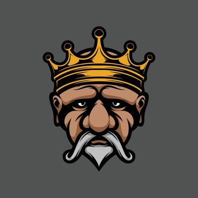 Old crown mascot design vector