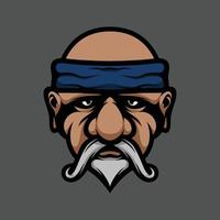 Old headband mascot design vector