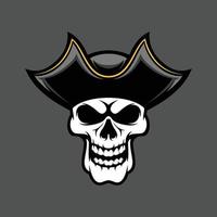 Skull pirates mascot design vector