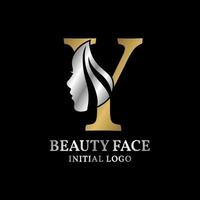 letter Y beauty face initial vector logo design element