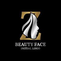 letter Z beauty face initial vector logo design element