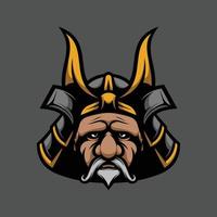 Old samurai mascot design vector