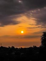 Sunset in the mountains photo