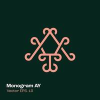 Monogram Logo AY vector