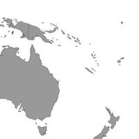 Tuvalu on world map. Vector illustration.