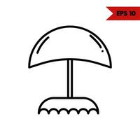 illustration of umbrella line icon vector