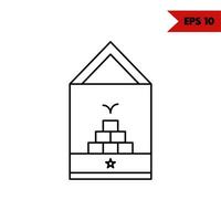 illustration of house line icon vector