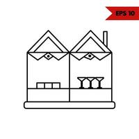 illustration of house line icon vector