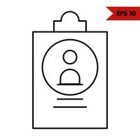 illustration of id card  line icon vector