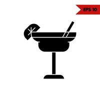 illustration of drink glyph icon vector