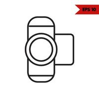 illustration of camera line icon vector