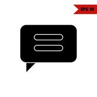 illustration of chat glyph icon vector