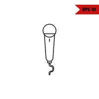 illustration of microphone line icon vector