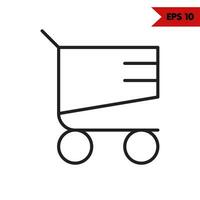 illustration of trolley line icon vector