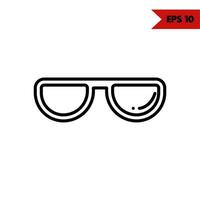 ilustration of eyeglasses icon vector