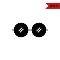 illustration of eyeglasses glyph icon vector